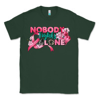 Sports Green nobody fights alone cancer awareness Classic Tee - CowGirlArtShop