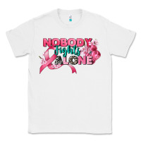 White nobody fights alone cancer awareness Classic Tee - CowGirlArtShop