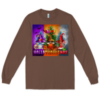 Chestnut happy hallothanksmas Long Sleeve Tee - FaDigitalArtStudio