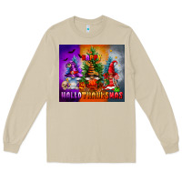 Mushroom happy hallothanksmas Long Sleeve Tee - FaDigitalArtStudio