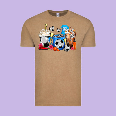 Soccer Coffee Cups Vintage Tee Designed By Fadigitalartstudio