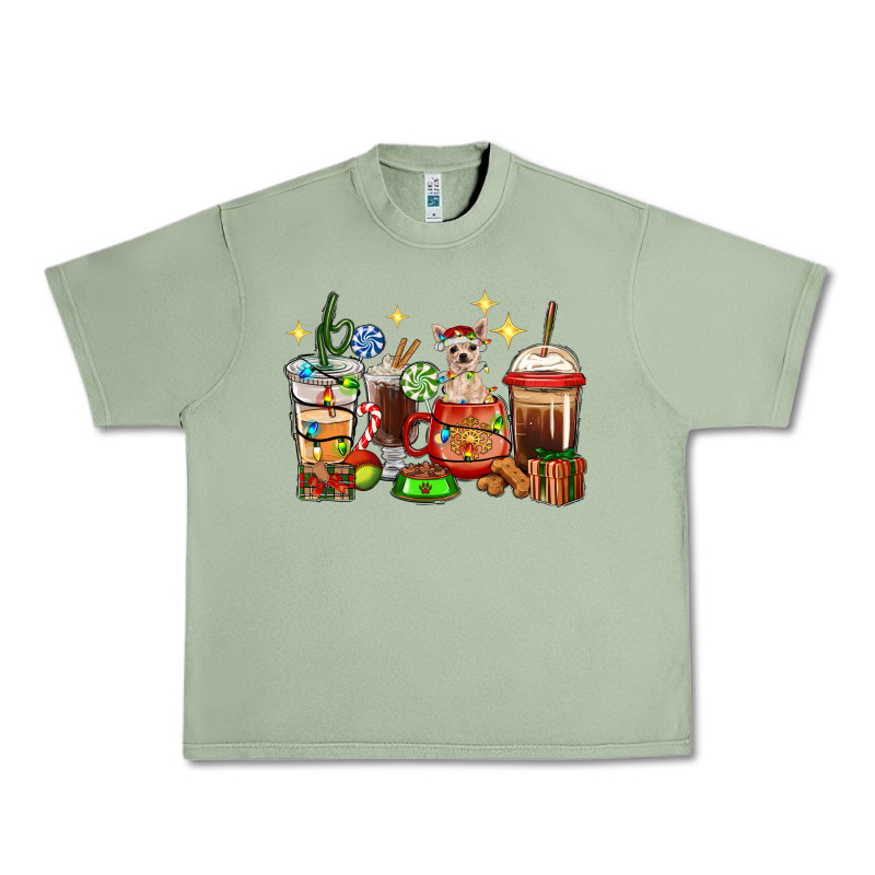Christmas Coffee Cups With Chihuahua Urban Heavy Tee by RanaPortraitStore | Teevron