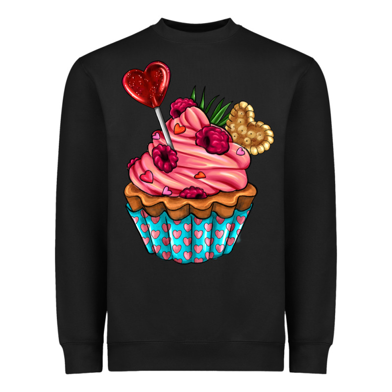 Valentines Day Cupcake Heavyweight Sweatshirt by AdoDesignShop | Teevron