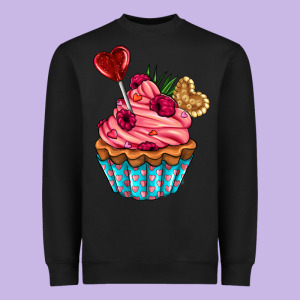 Valentines Day Cupcake Heavyweight Sweatshirt Designed By Adodesignshop