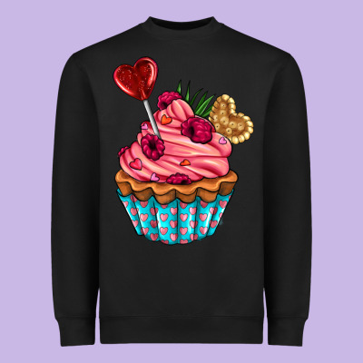 Valentines Day Cupcake Heavyweight Sweatshirt Designed By Adodesignshop