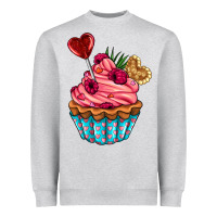 Heather Grey valentines day cupcake Heavyweight Sweatshirt - AdoDesignShop