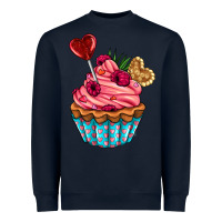 Navy valentines day cupcake Heavyweight Sweatshirt - AdoDesignShop