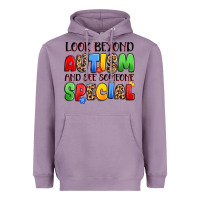 Lavender look beyond autism and see someone special Heavyweight Hoodie - JahusDesignShop