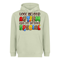 Matcha look beyond autism and see someone special Heavyweight Hoodie - JahusDesignShop