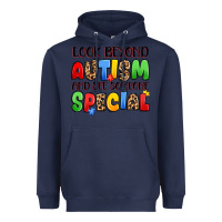 Navy look beyond autism and see someone special Heavyweight Hoodie - JahusDesignShop