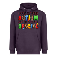 Plum look beyond autism and see someone special Heavyweight Hoodie - JahusDesignShop