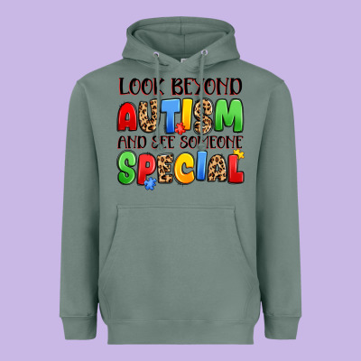 Look Beyond Autism And See Someone Special Heavyweight Hoodie Designed By Jahusdesignshop