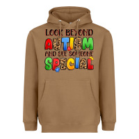 Toasted Coconut look beyond autism and see someone special Heavyweight Hoodie - JahusDesignShop