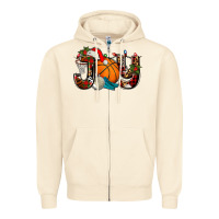 Sandshell joy with basketball and santa's hat Zipper Hoodie - AdoDesignShop