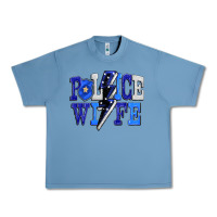 Pebble Blue Police wife Urban Heavy Tee - FaDigitalArtStudio