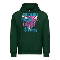 Forest Green The Thunder Rolls And The Lıghtnıng Strikes Urban Hoodie - JahusDesignShop
