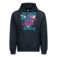 Navy The Thunder Rolls And The Lıghtnıng Strikes Urban Hoodie - JahusDesignShop