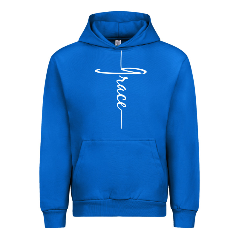 Grace   Christian Faith Cross Script Baptism Gift Urban Hoodie by DesigneFamous | Teevron