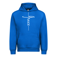Cobalt grace   christian faith cross script baptism gift Urban Hoodie - DesigneFamous