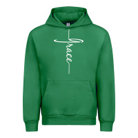 Emerald grace   christian faith cross script baptism gift Urban Hoodie - DesigneFamous