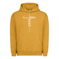 Pigment Peanut Butter grace   christian faith cross script baptism gift Urban Hoodie - DesigneFamous