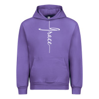Tulip grace   christian faith cross script baptism gift Urban Hoodie - DesigneFamous