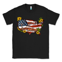 Black usa map with sunflower and cactus Classic Tee - Artiststas