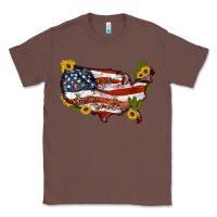 Chestnut usa map with sunflower and cactus Classic Tee - Artiststas