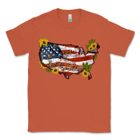 Copper usa map with sunflower and cactus Classic Tee - Artiststas