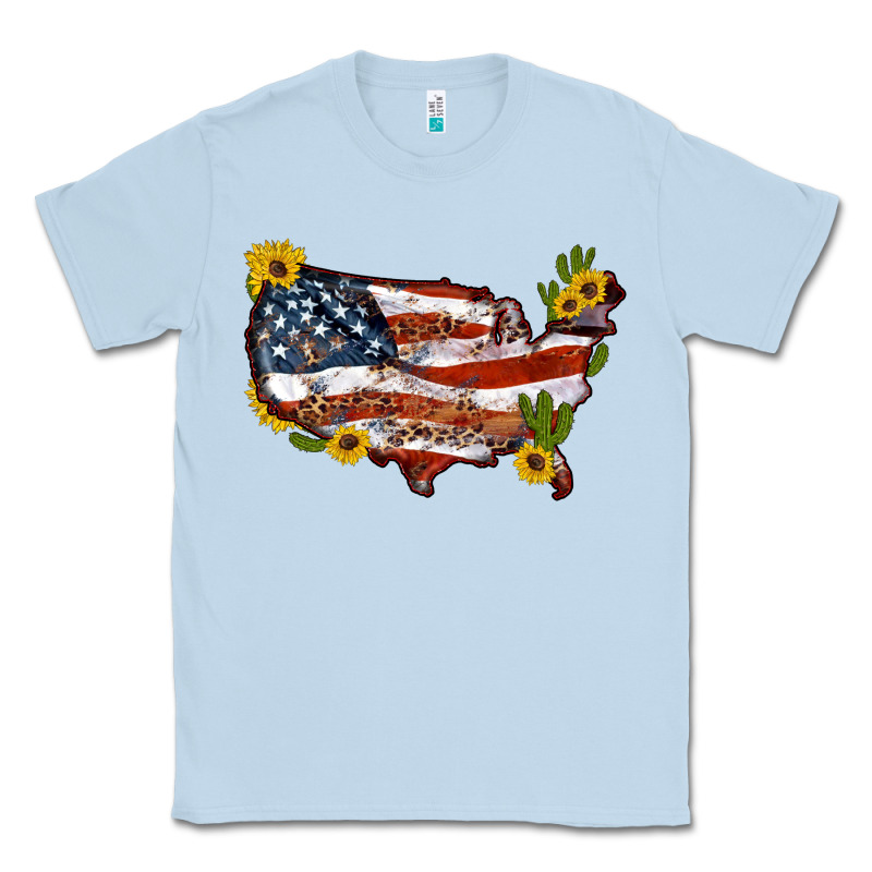 Usa Map With Sunflower And Cactus Classic Tee by Artiststas | Teevron