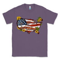 Lavender usa map with sunflower and cactus Classic Tee - Artiststas