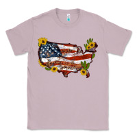 Lilac usa map with sunflower and cactus Classic Tee - Artiststas