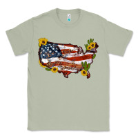 Matcha usa map with sunflower and cactus Classic Tee - Artiststas