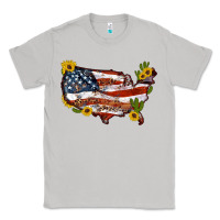 Moon Dust usa map with sunflower and cactus Classic Tee - Artiststas