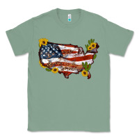 Sage usa map with sunflower and cactus Classic Tee - Artiststas