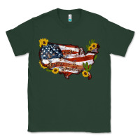 Sports Green usa map with sunflower and cactus Classic Tee - Artiststas