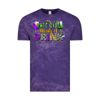 Cloud Purple This girl needs a drink Vintage Tee - FaDigitalArtStudio