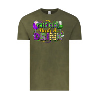 Vintage Olive This girl needs a drink Vintage Tee - FaDigitalArtStudio