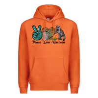 Carrot Peace love raccoon Premium Hoodie - LillyAllenDesigns