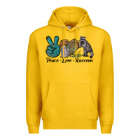 Lemon Peace love raccoon Premium Hoodie - LillyAllenDesigns