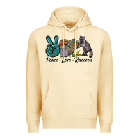 Pina Colada Peace love raccoon Premium Hoodie - LillyAllenDesigns