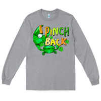 Heather Grey i pinch back with crab Long Sleeve Tee - FaDigitalArtStudio