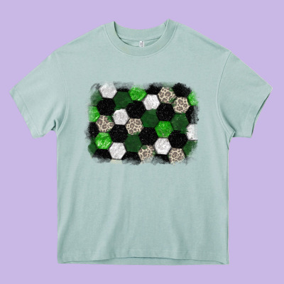 Soccer Leopard Glitter Background Heavy Core Tee Designed By Howdyjamesfarm
