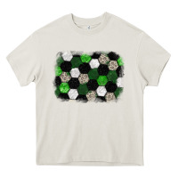 Cream Soccer leopard glitter background Heavy Core Tee - HowdyJamesFarm