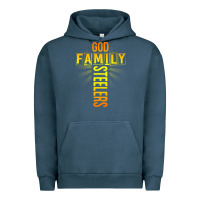 Pigment Midnight Navy god family steeler shirt father's day gift tee t shirt Urban Hoodie - DesigneFamous