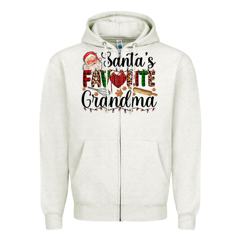 Santa's Favorite Grandma Zipper Hoodie by AdoDesignShop | Teevron