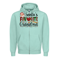 Seafoam santa's favorite grandma Zipper Hoodie - AdoDesignShop