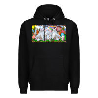 Black Easter Bunnies Premium Hoodie - RanaPortraitStore