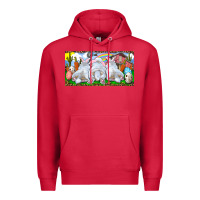 Cardinal Easter Bunnies Premium Hoodie - RanaPortraitStore