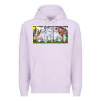 Lilac Easter Bunnies Premium Hoodie - RanaPortraitStore